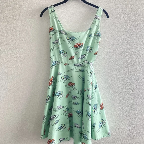 Retro Rockabilly Pinup Hotrod Dress - Picture 4 of 5